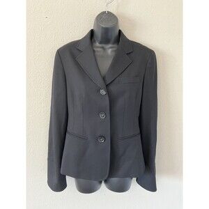 Lafayette 148 New York Womens Wool Blend Long Sleeve 3-Button Blazer Size 2